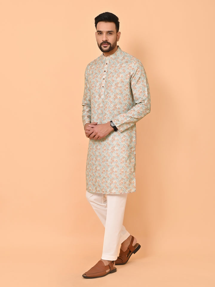 Digital Print Pista Kurta Set - KE42945-117