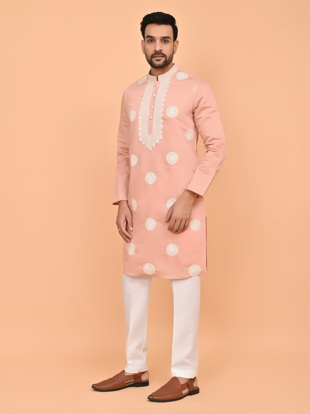 Sequence Peach Kurta Set - KM42777-16