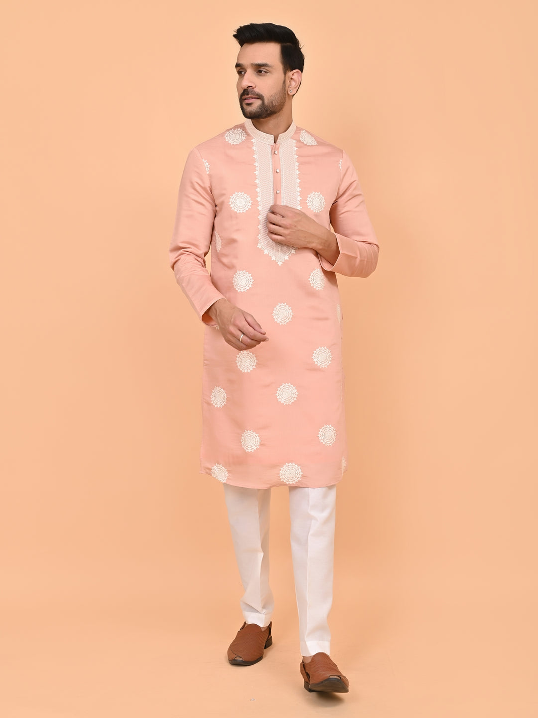 Sequence Peach Kurta Set - KM42777-16