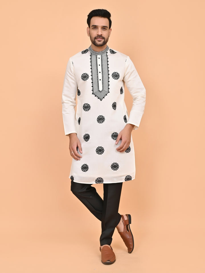 Sequence Off White Kurta Set - KM42777-11