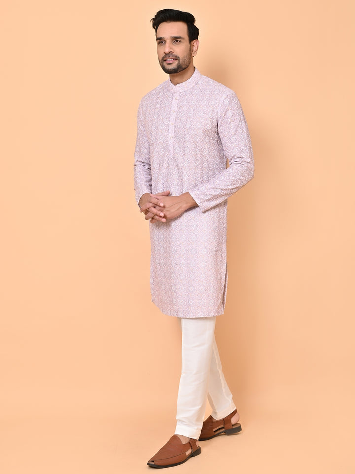 Ethnic Motifs Pink Kurta Set - KM40714-1585C
