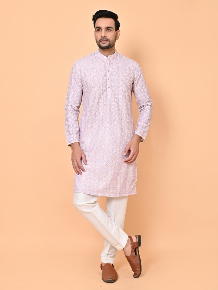 Ethnic Motifs Pink Kurta Set - KM40714-1585C
