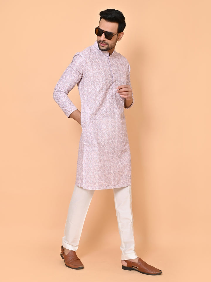 Ethnic Motifs Pink Kurta Set - KM40714-1585C