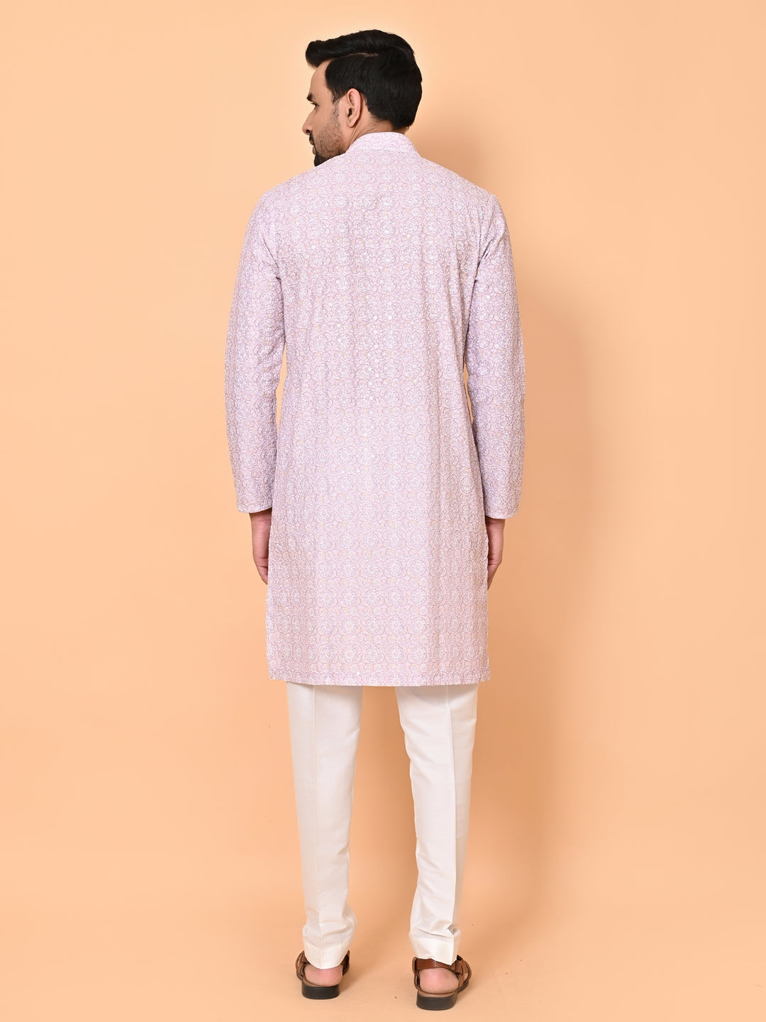 Ethnic Motifs Pink Kurta Set - KM40714-1585C