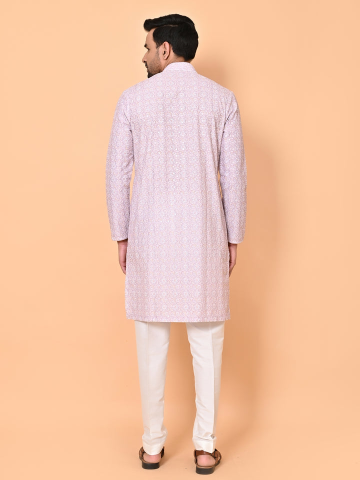 Ethnic Motifs Pink Kurta Set - KM40714-1585C