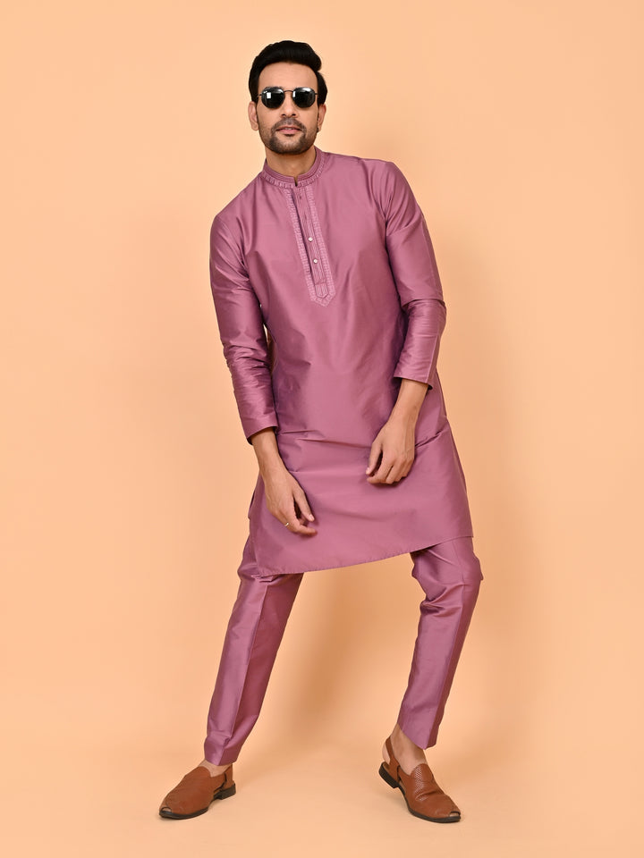 Solid Purple Kurta Set - KM35476-21