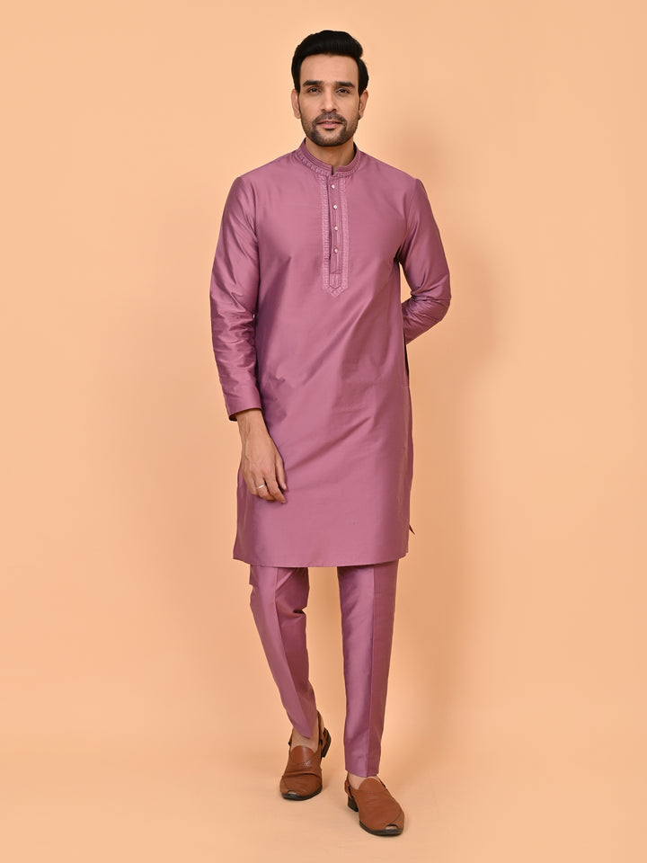 Solid Purple Kurta Set - KM35476-21