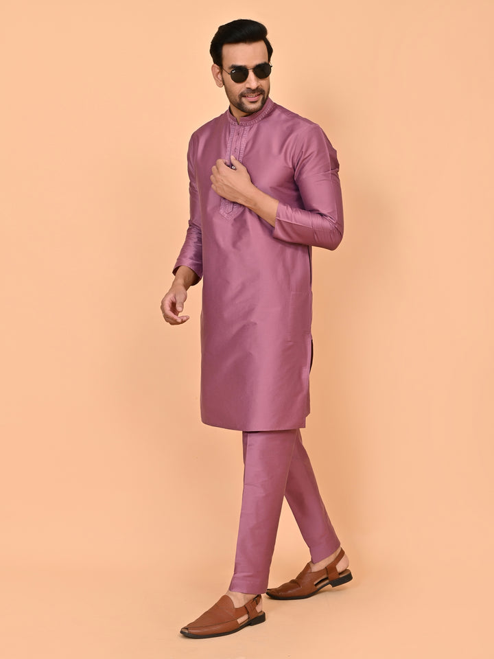 Solid Purple Kurta Set - KM35476-21