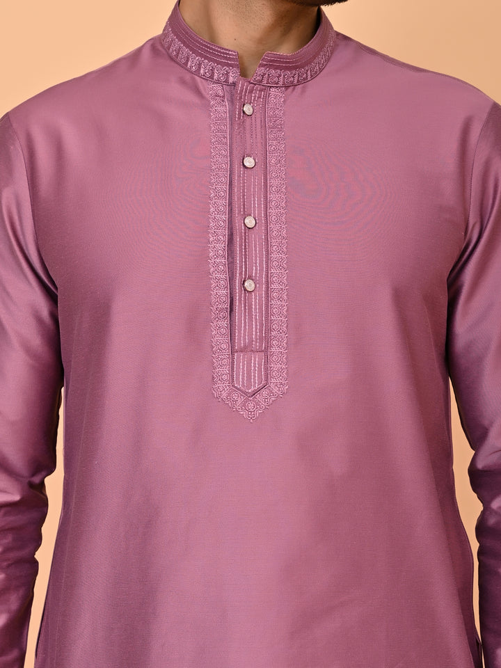 Solid Purple Kurta Set - KM35476-21
