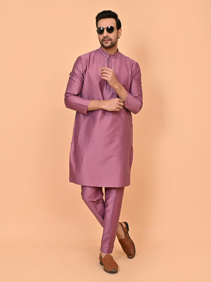 Solid Purple Kurta Set - KM35476-21