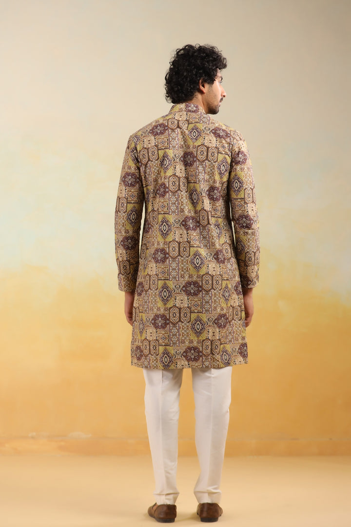 Sequence Wine Kurta Set - KM43836-8081C