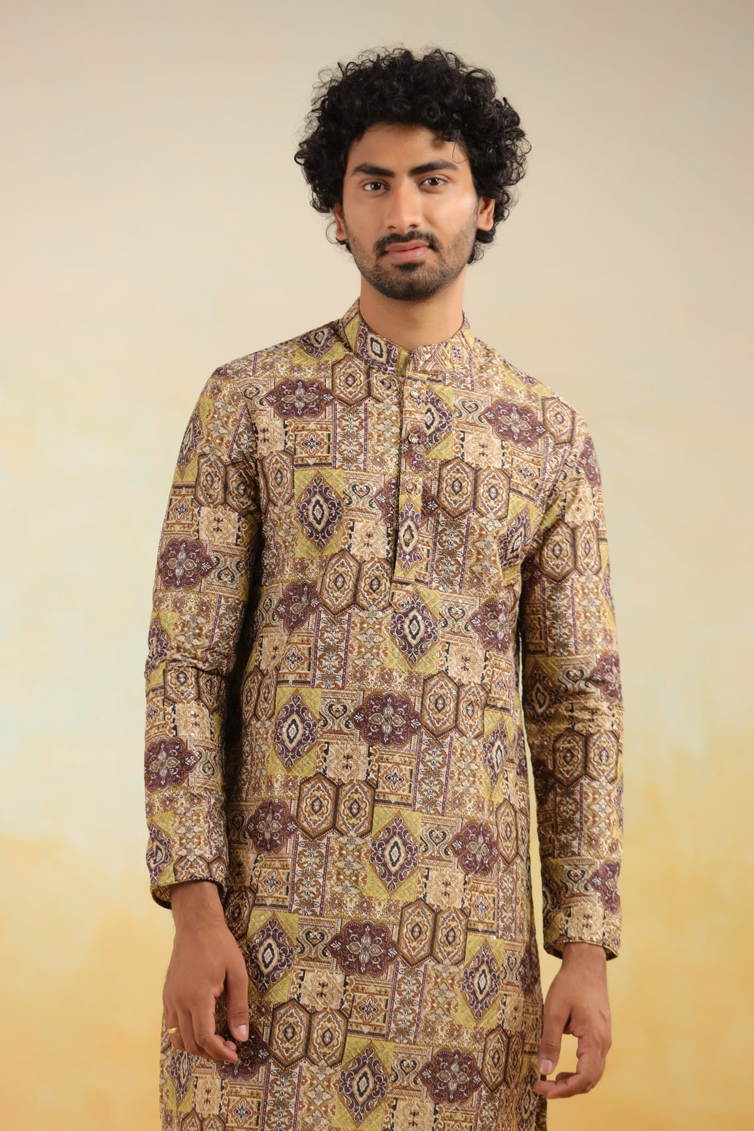 Sequence Wine Kurta Set - KM43836-8081C