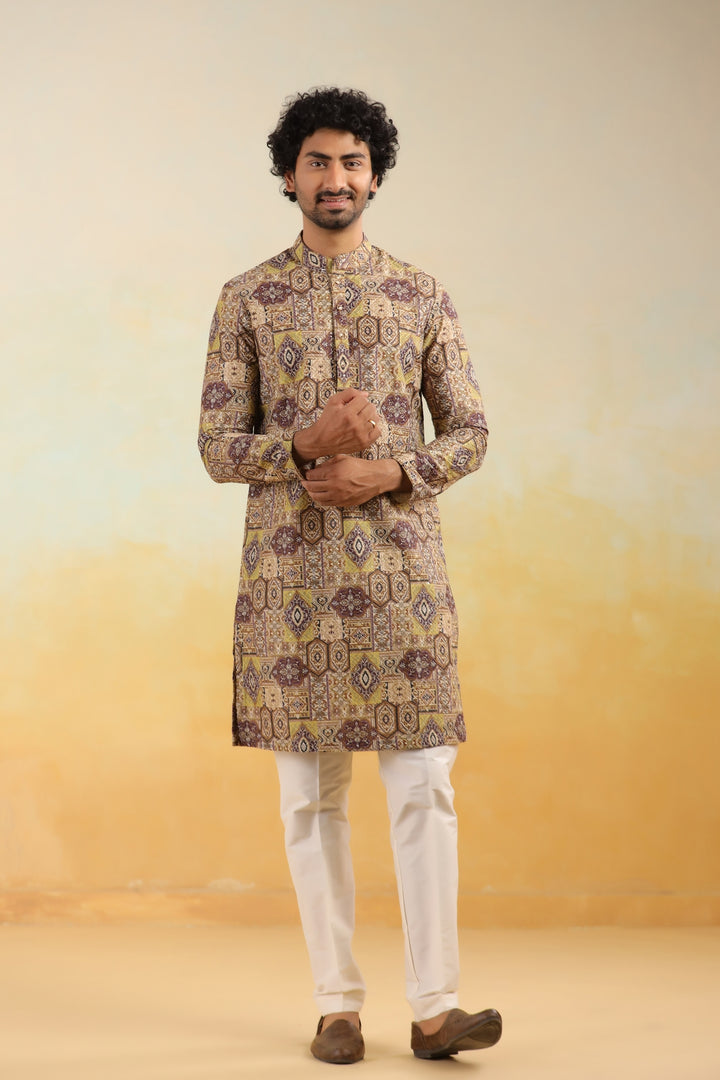 Sequence Wine Kurta Set - KM43836-8081C