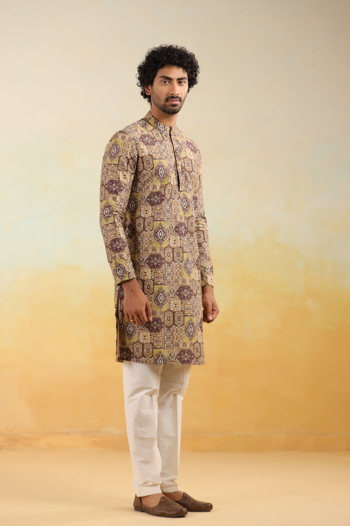 Sequence Wine Kurta Set - KM43836-8081C