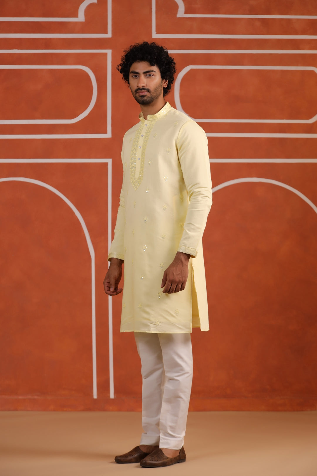 Sequence Yellow Kurta Set - KM43702-1