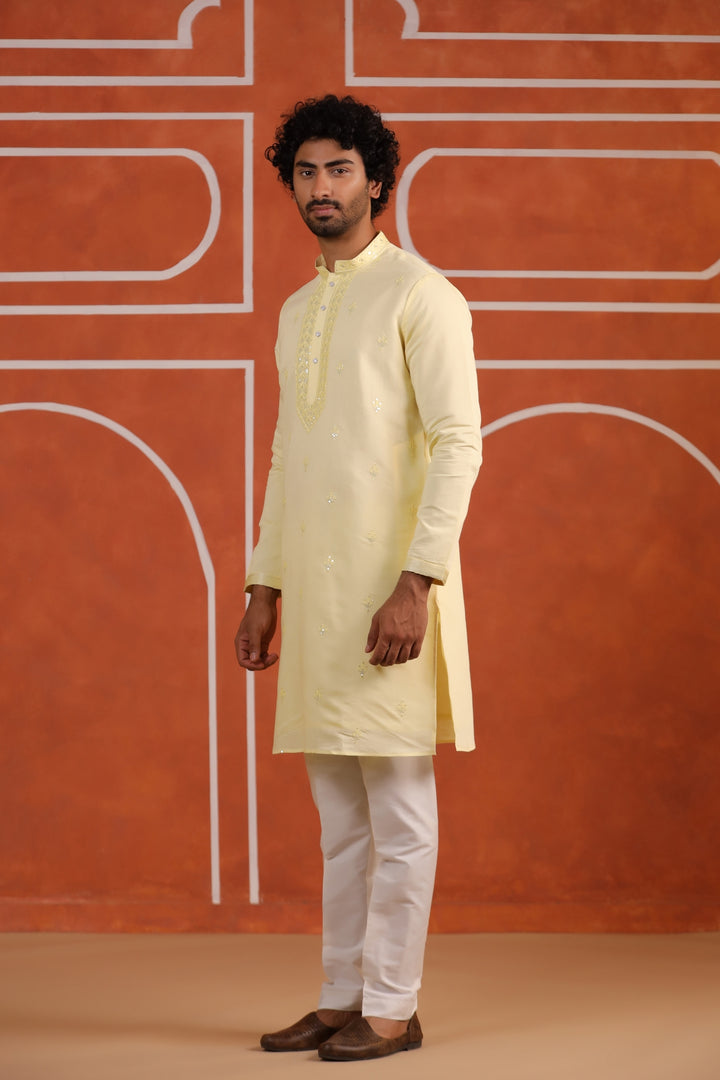 Sequence Yellow Kurta Set - KM43702-1