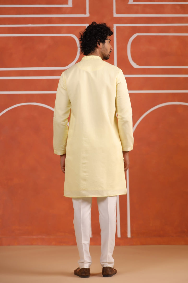Sequence Yellow Kurta Set - KM43702-1