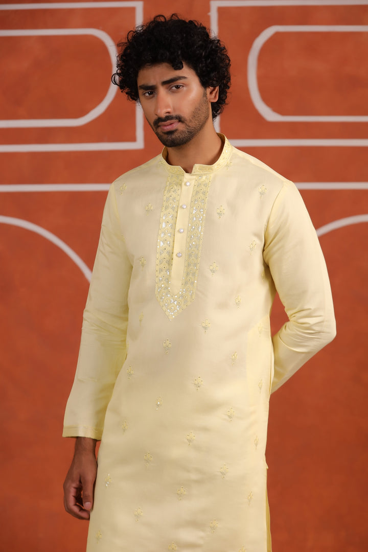 Sequence Yellow Kurta Set - KM43702-1
