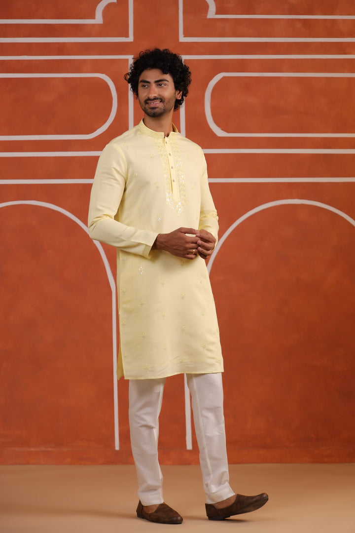 Sequence Yellow Kurta Set - KM43702-1