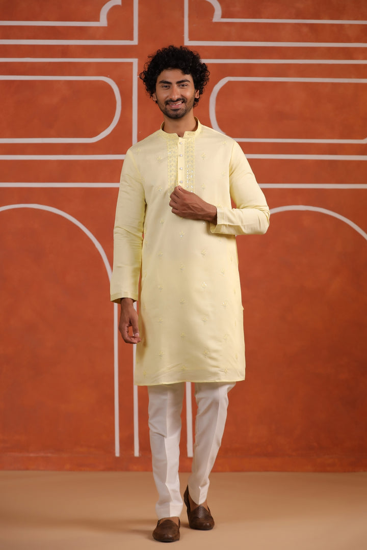 Sequence Yellow Kurta Set - KM43702-1
