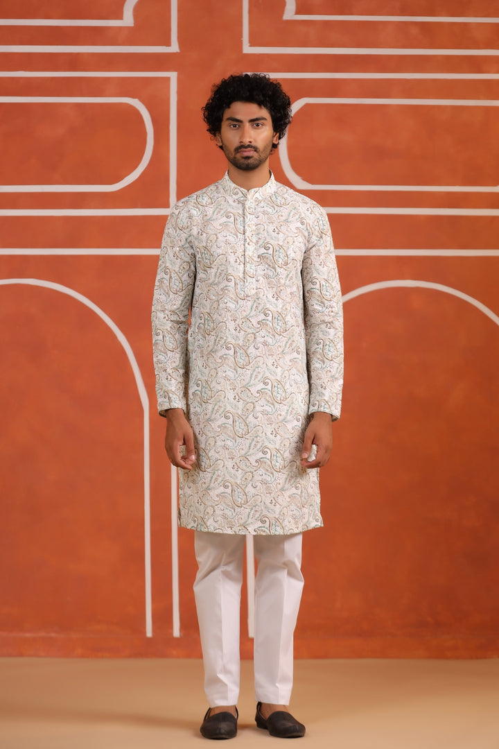 Sequence White Kurta Set - KM43652-7931
