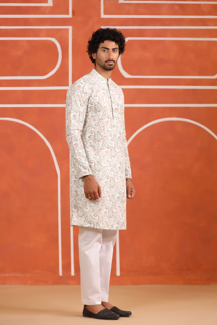 Sequence White Kurta Set - KM43652-7931