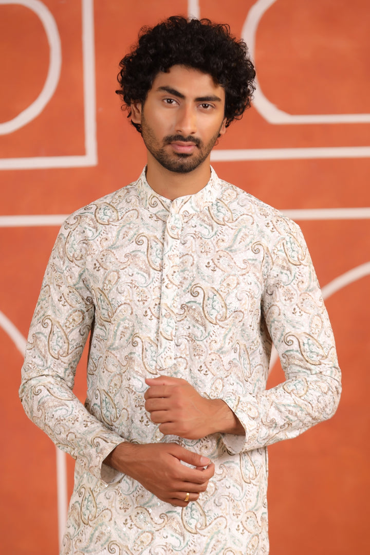 Sequence White Kurta Set - KM43652-7931