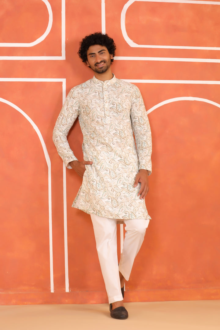 Sequence White Kurta Set - KM43652-7931