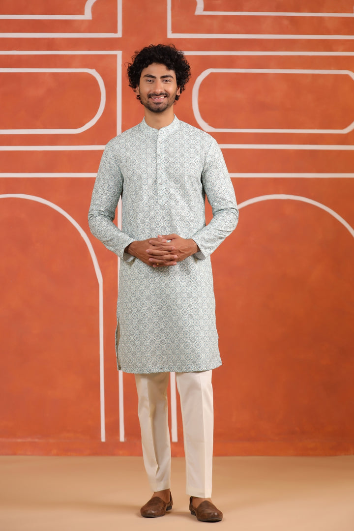 Sequence Green Kurta Set - KM43652-7933