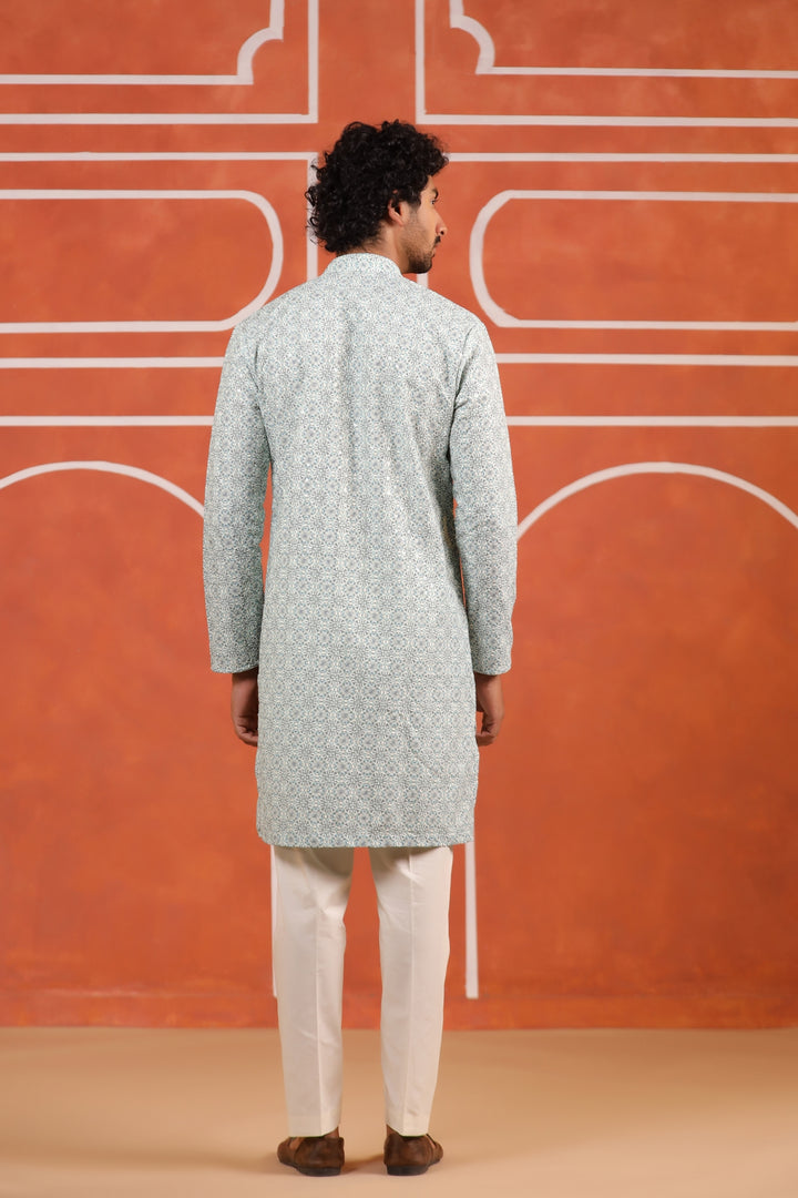 Sequence Green Kurta Set - KM43652-7933