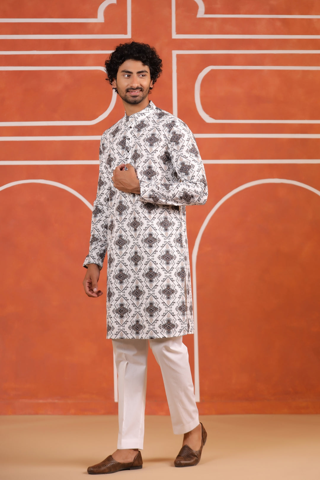 Sequence White Kurta Set - KM43362-4