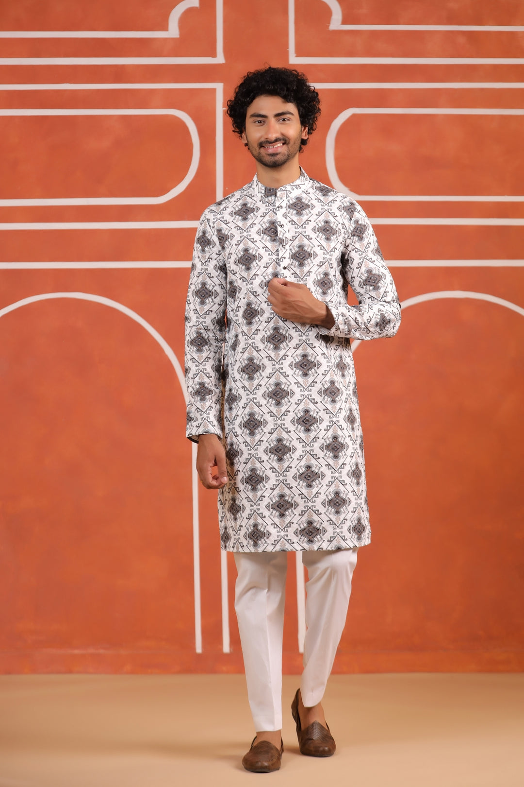 Sequence White Kurta Set - KM43362-4