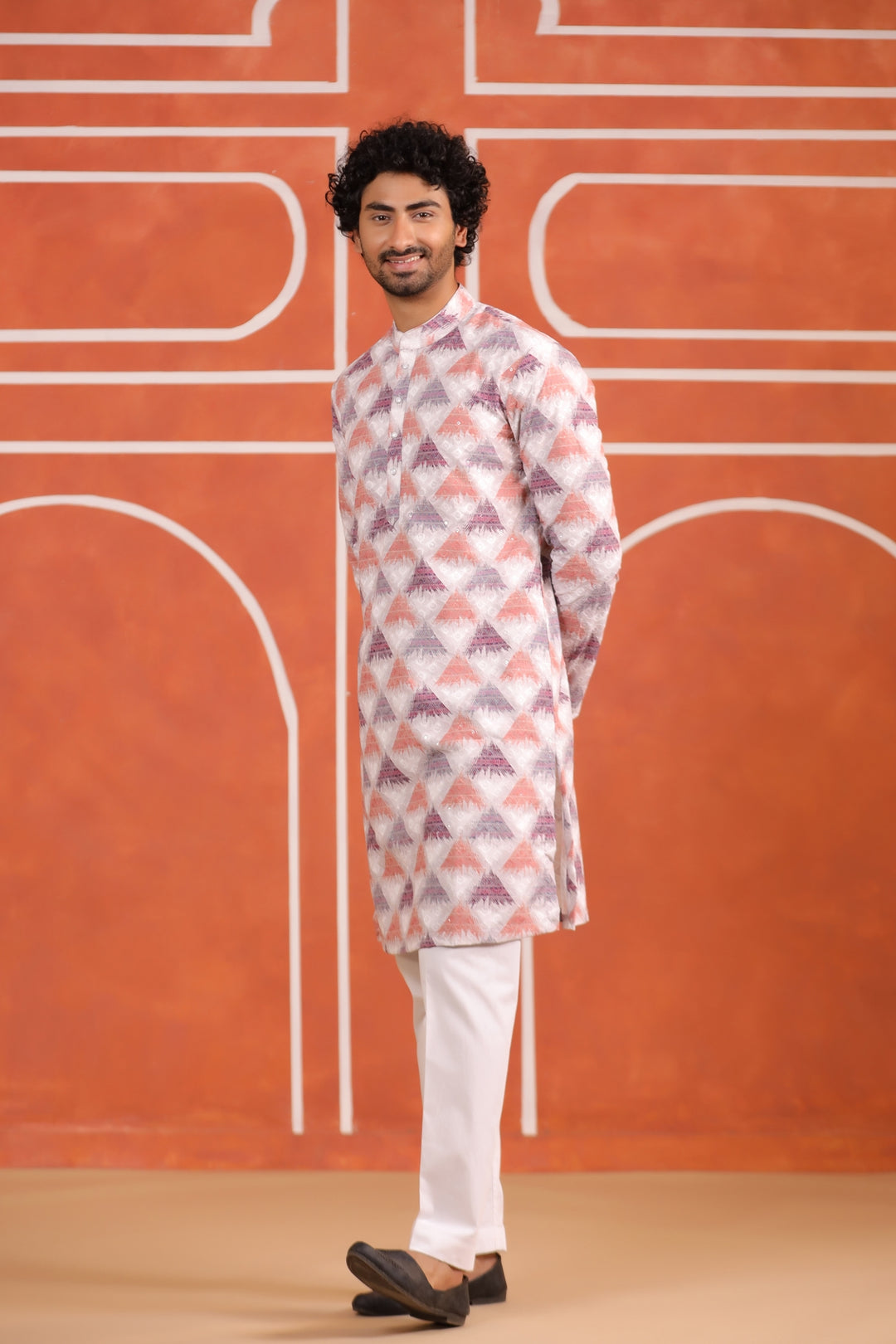 Sequence Orange Kurta Set - KM43362-3