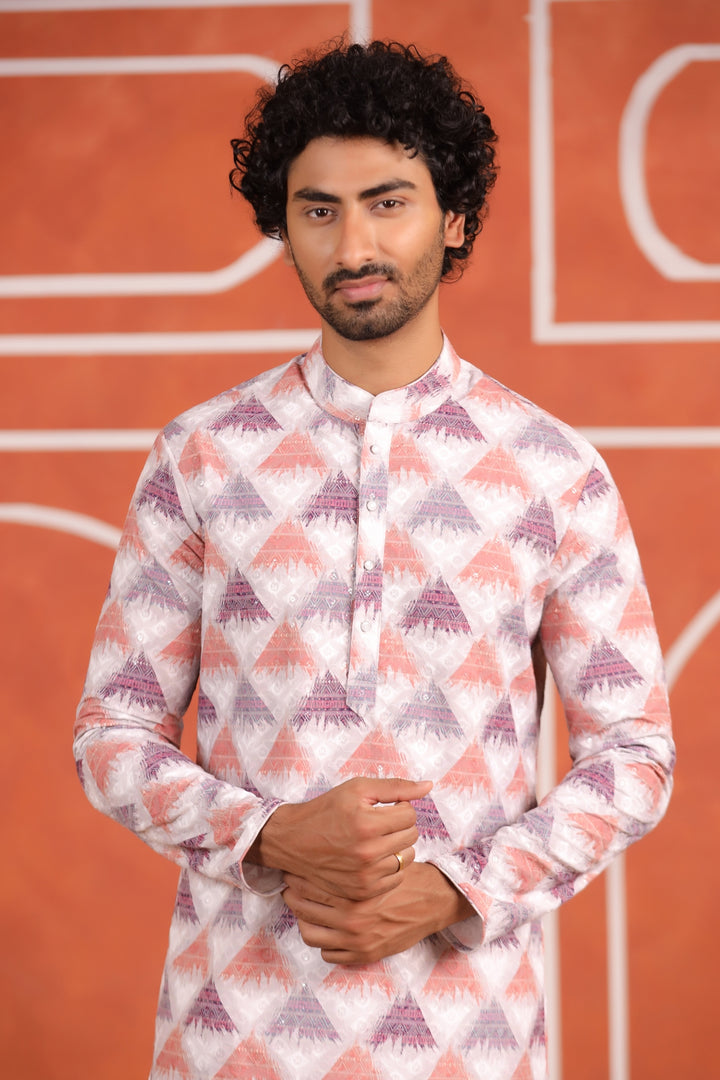 Sequence Orange Kurta Set - KM43362-3