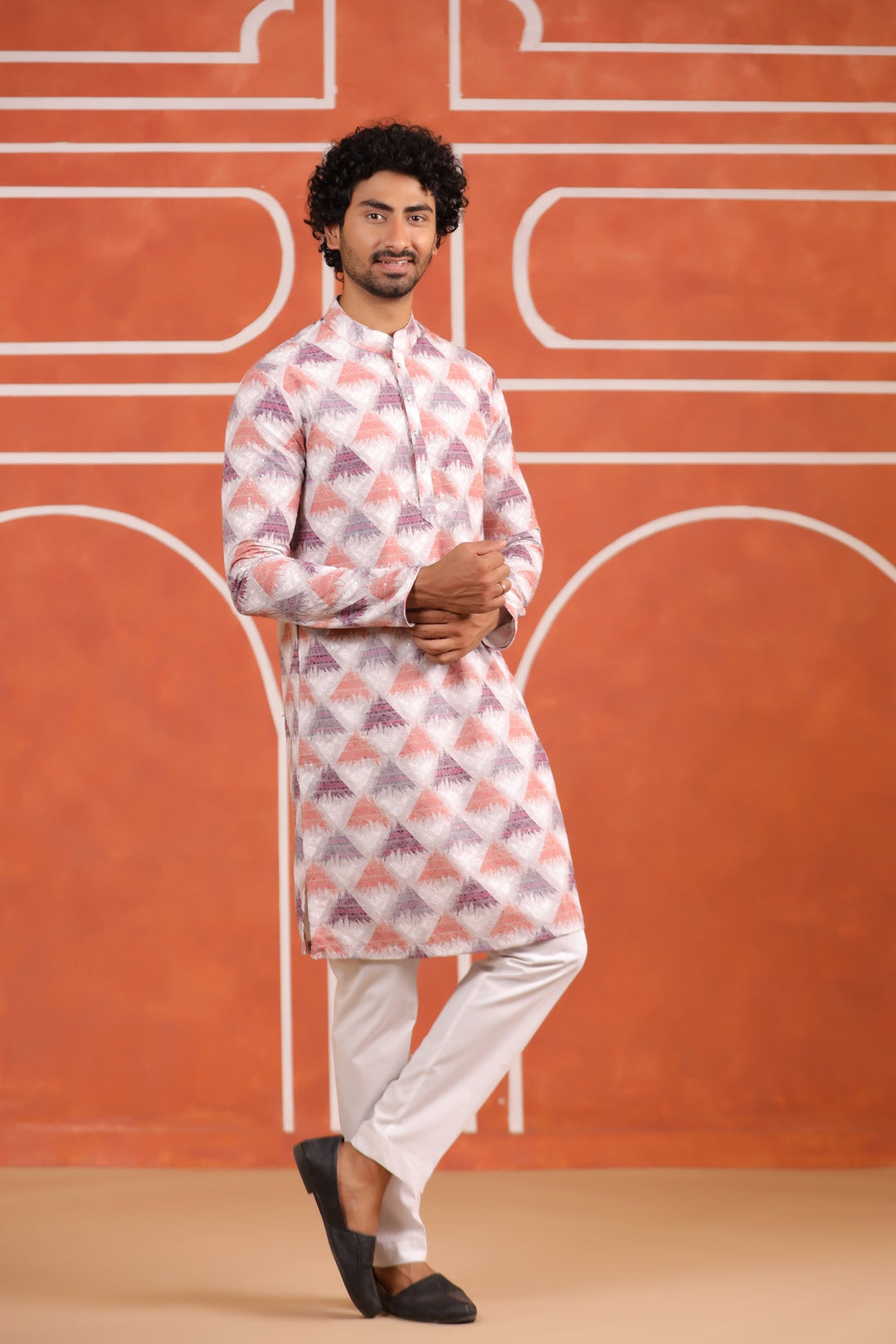 Sequence Orange Kurta Set - KM43362-3