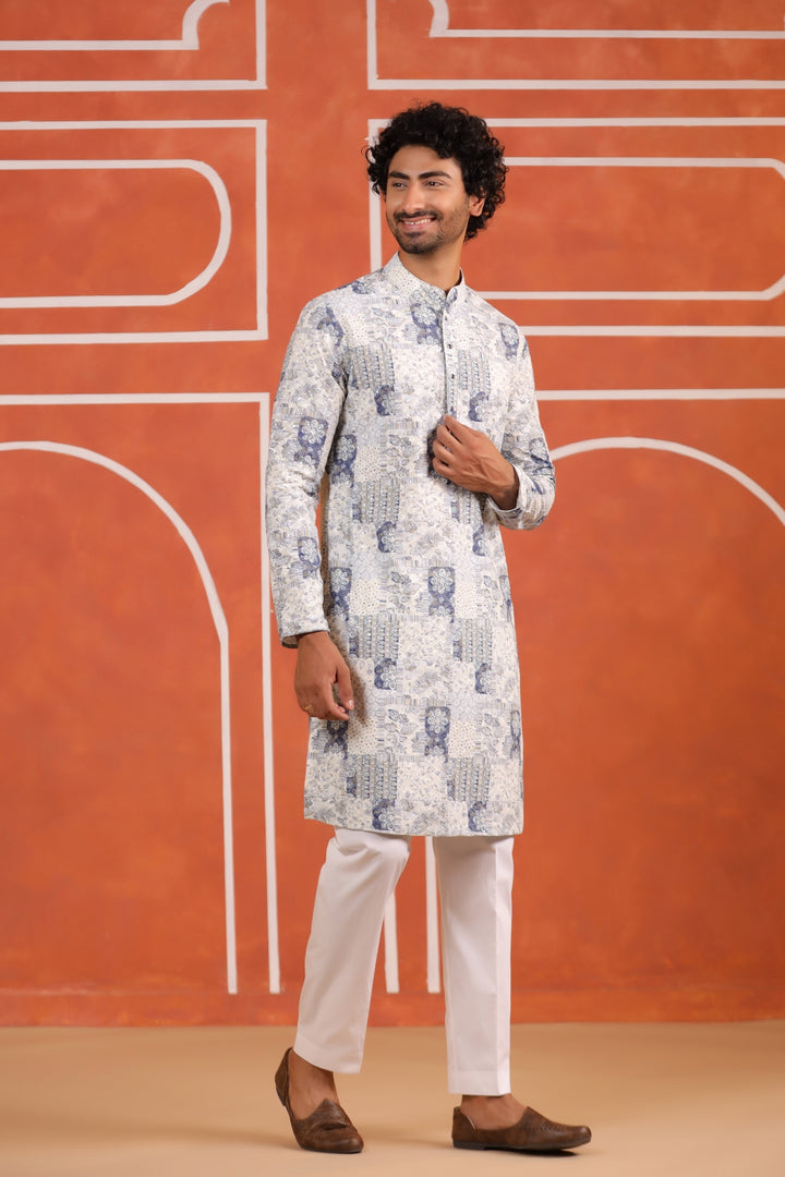 Sequence Grey Kurta Set - KM43362-1