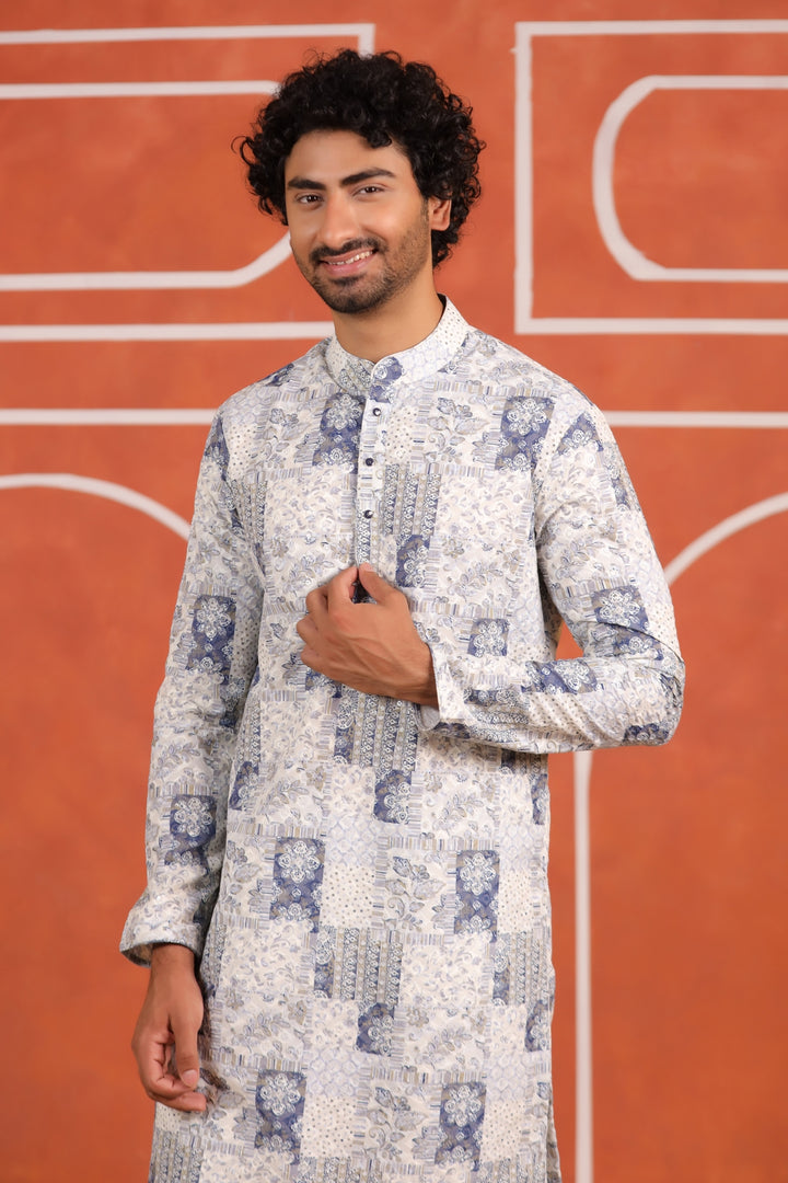 Sequence Grey Kurta Set - KM43362-1