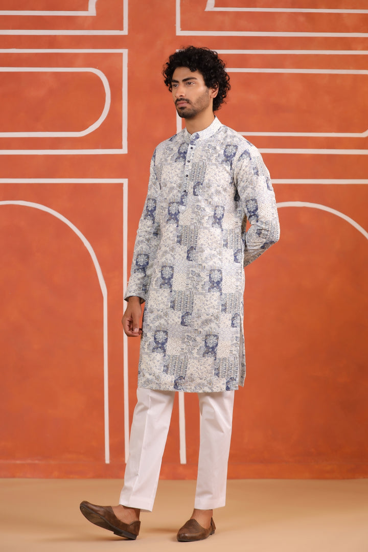 Sequence Grey Kurta Set - KM43362-1