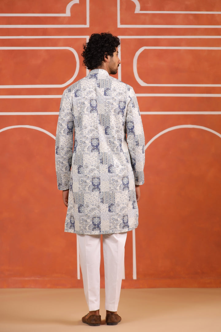 Sequence Grey Kurta Set - KM43362-1