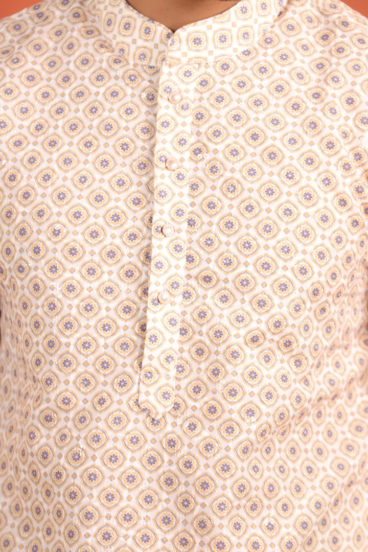Sequence Yellow Kurta Set - KM43291-1