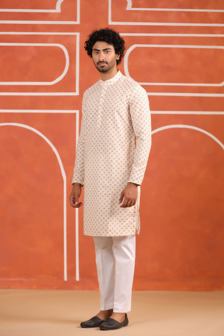 Sequence Yellow Kurta Set - KM43291-1
