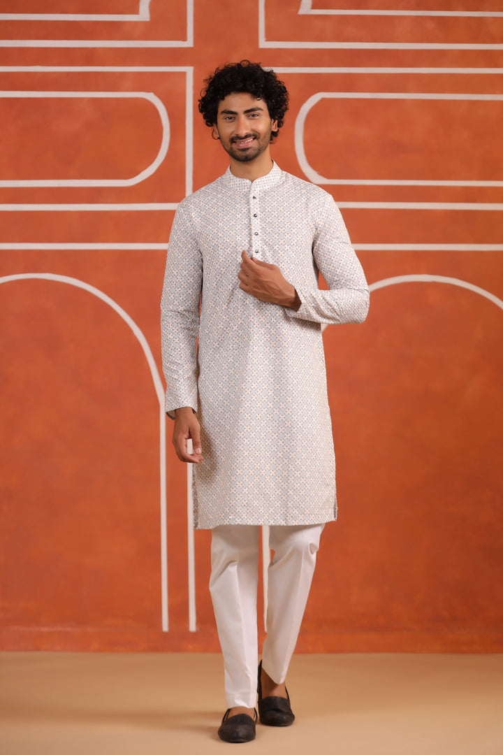 Sequence Beige Kurta Set - KM43291-2