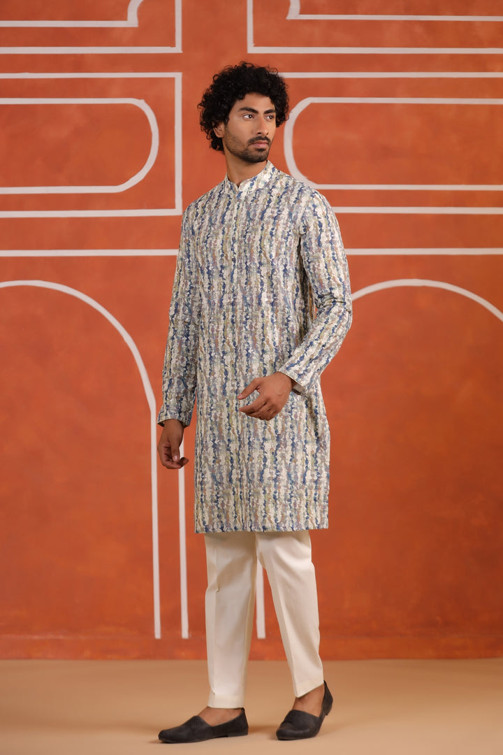 Sequence Blue Kurta Set - KM43127-2