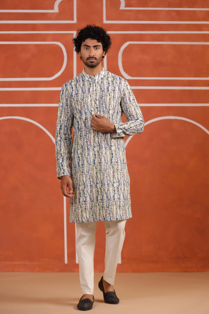 Sequence Blue Kurta Set - KM43127-2