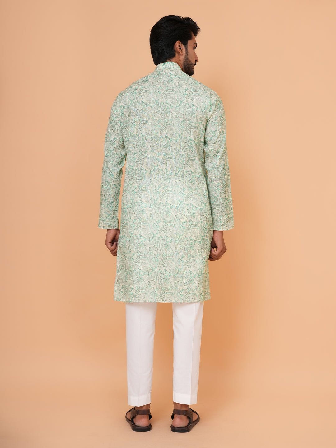 Paisley Green Kurta Set - KM44731-2