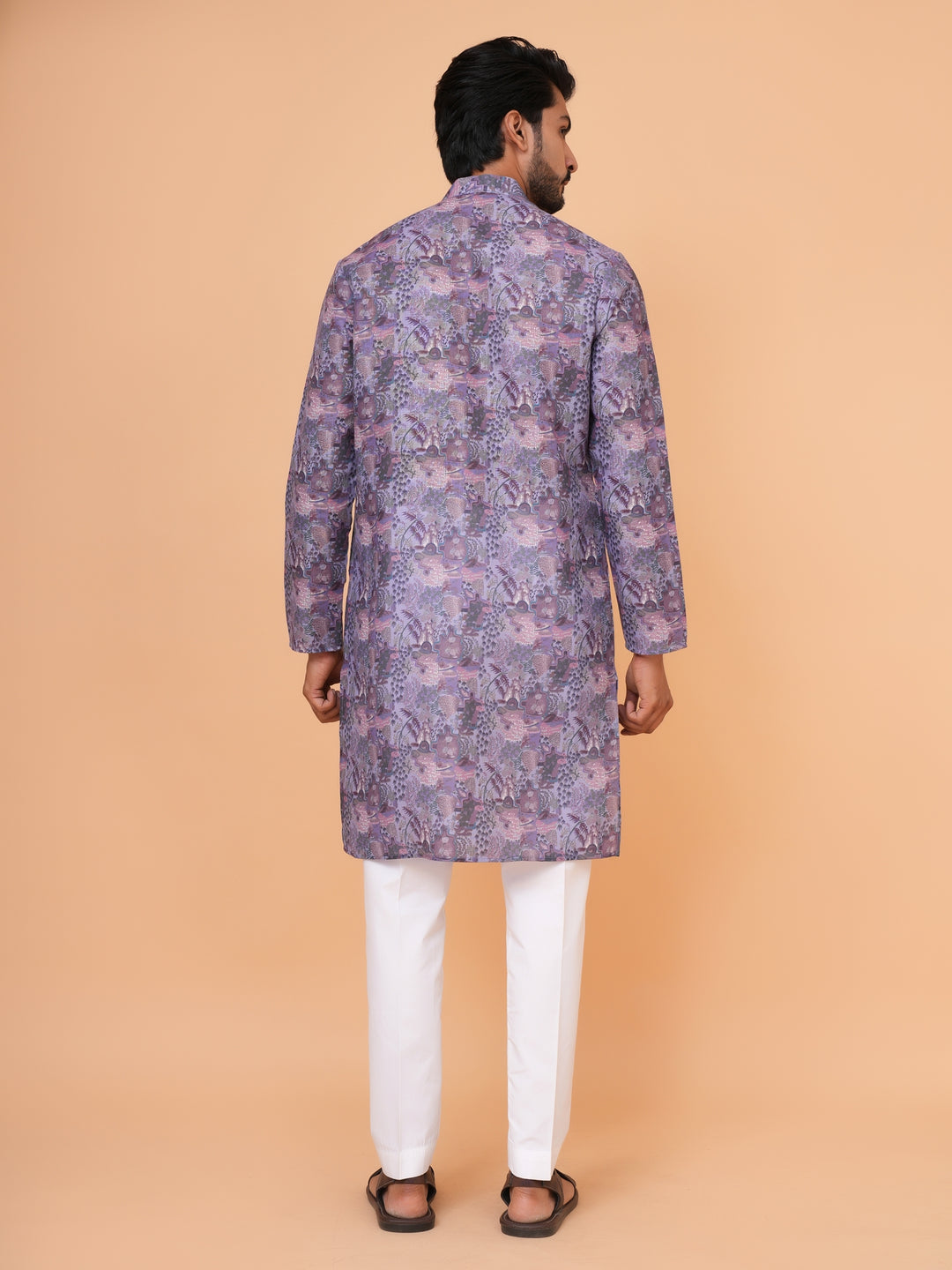 Abstract Purple Kurta Set - KM37226-7