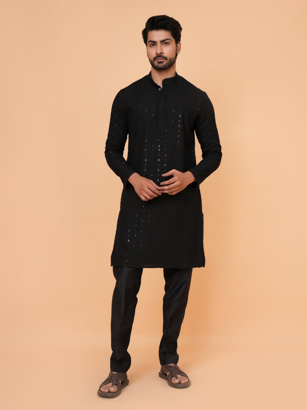 Sequence Black Kurta Set - KM42087-24