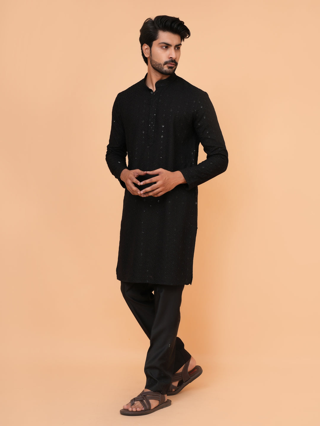 Sequence Black Kurta Set - KM42087-24