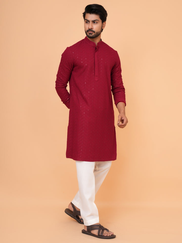 Sequence Red Kurta Set - KM42087-22