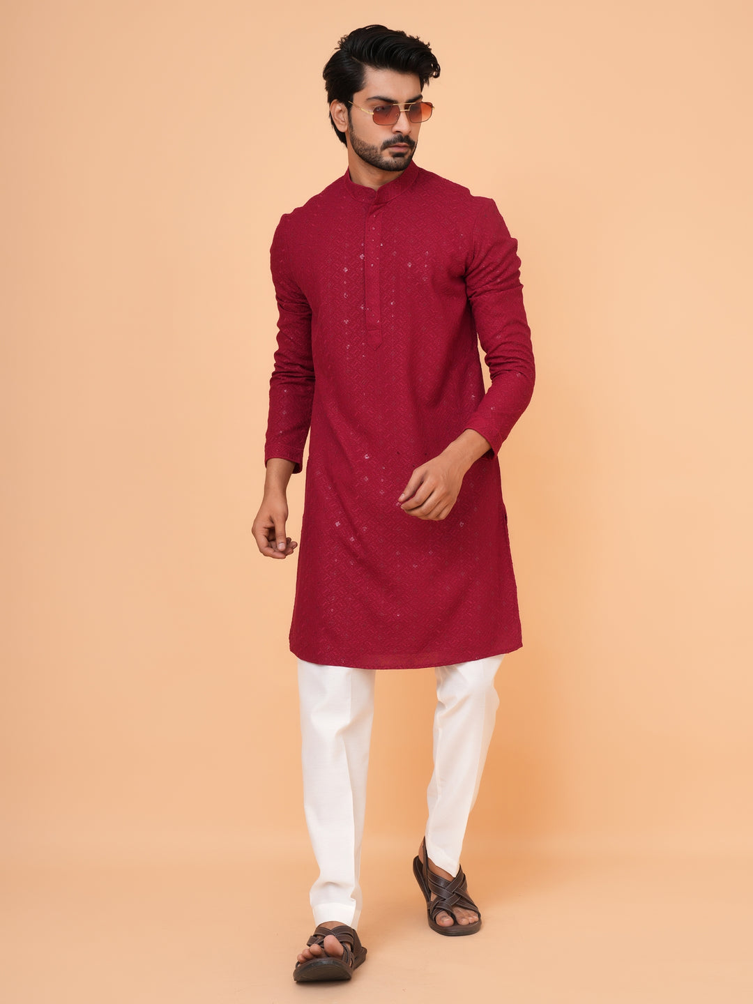 Sequence Red Kurta Set - KM42087-22